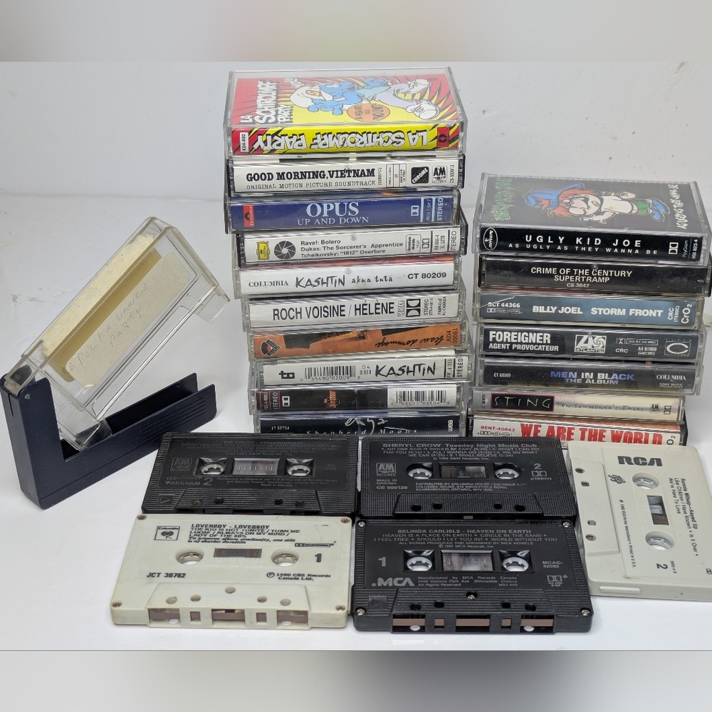 Vintage Cassette Tape Lot. Classic Rock, Pop, French, 70s 80s 90s, Soundtracks